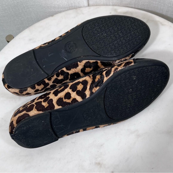 Michael Kors Animal Print Calf Hair Patent Leather Toe Ballet Flats Size 6.5 - Picture 13 of 16